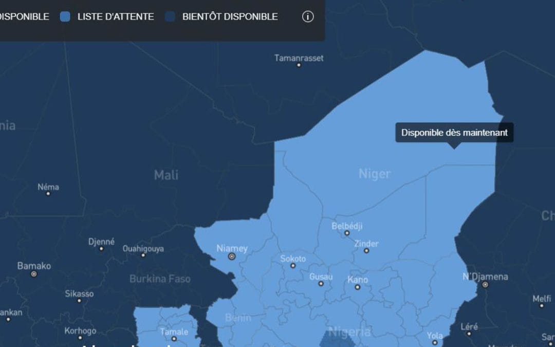 disponibilité starlink au niger