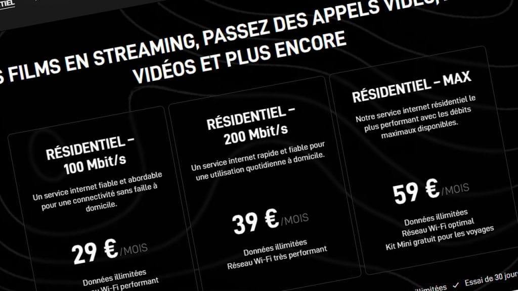 forfaits Starlink en France