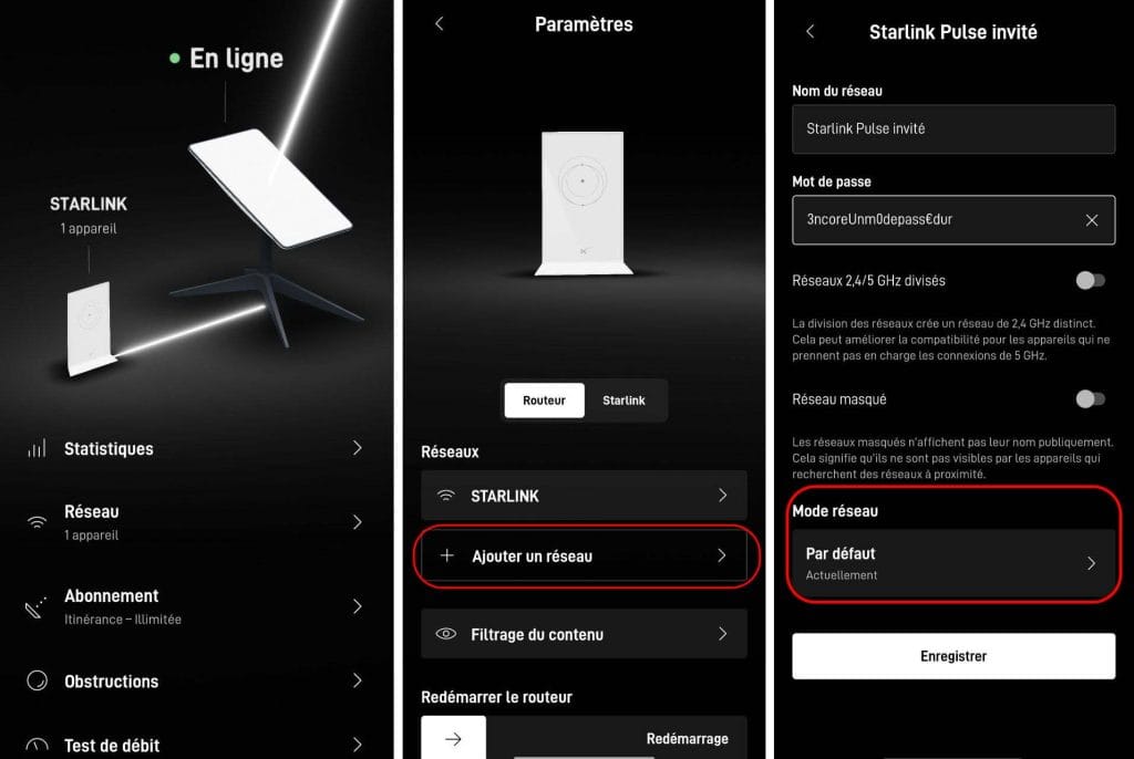 configurer routeur starlink et ajout réseau invité