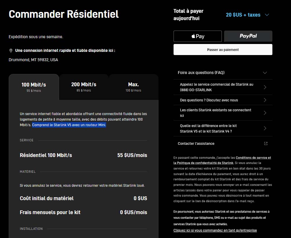 commander starlink v5 Drummond USA